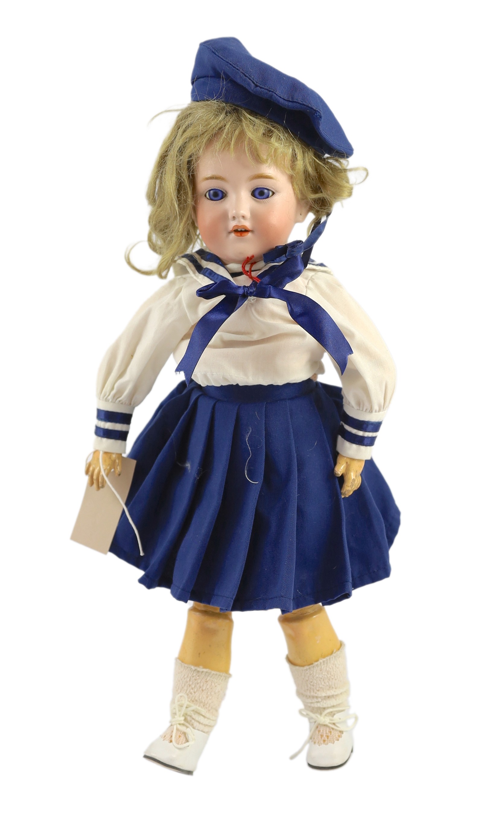 A Simon & Halbig 'Santa' bisque doll, German, circa 1898, 18in.